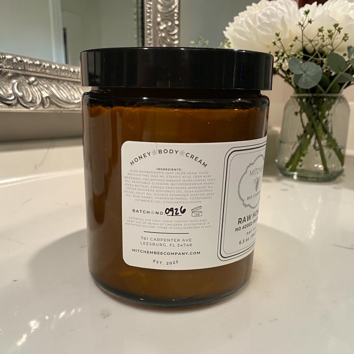 6.5 oz. Unscented Raw Honey Body Cream
