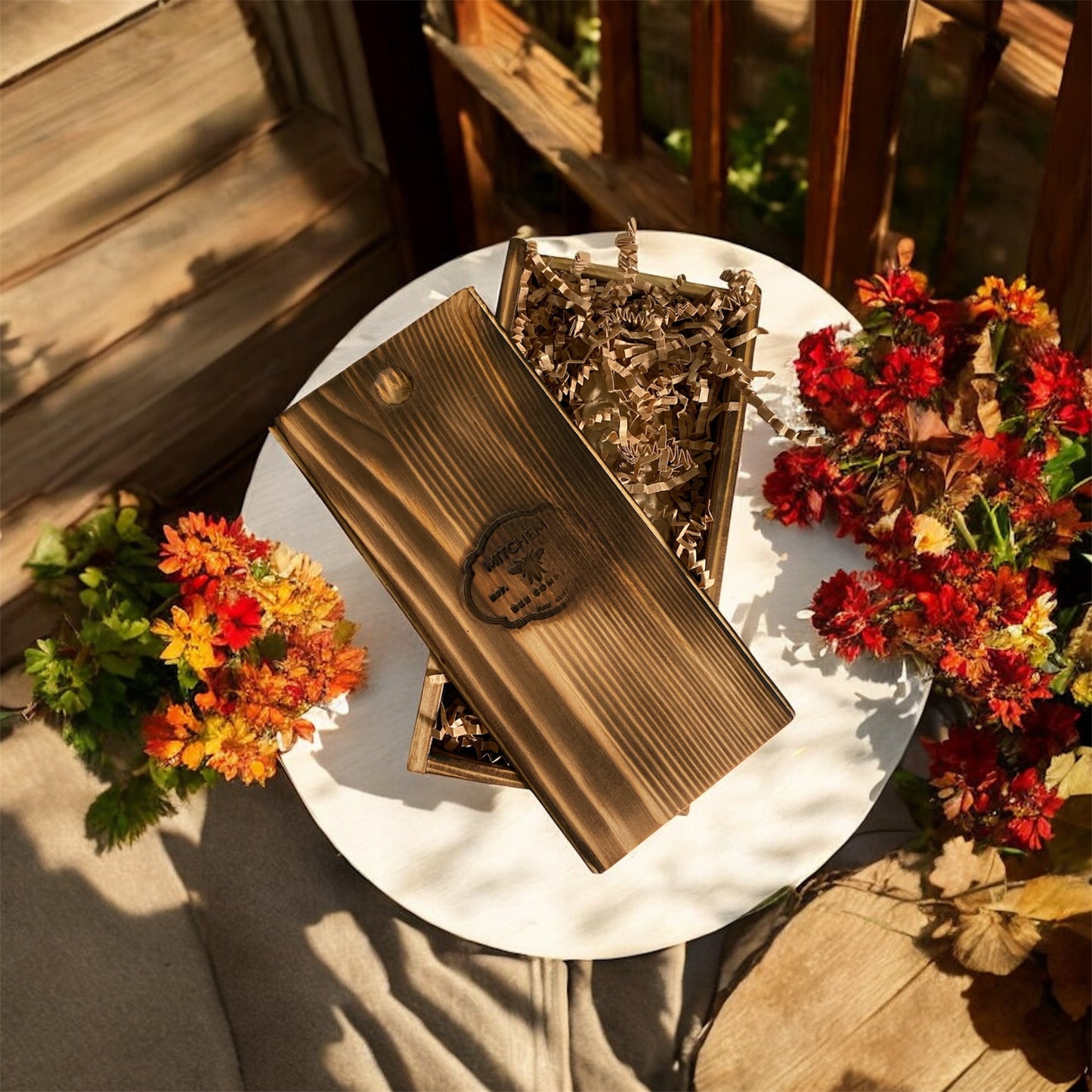 Limited Edition: 1 lb. Raw Honey in Hand-Charred Collector's Box