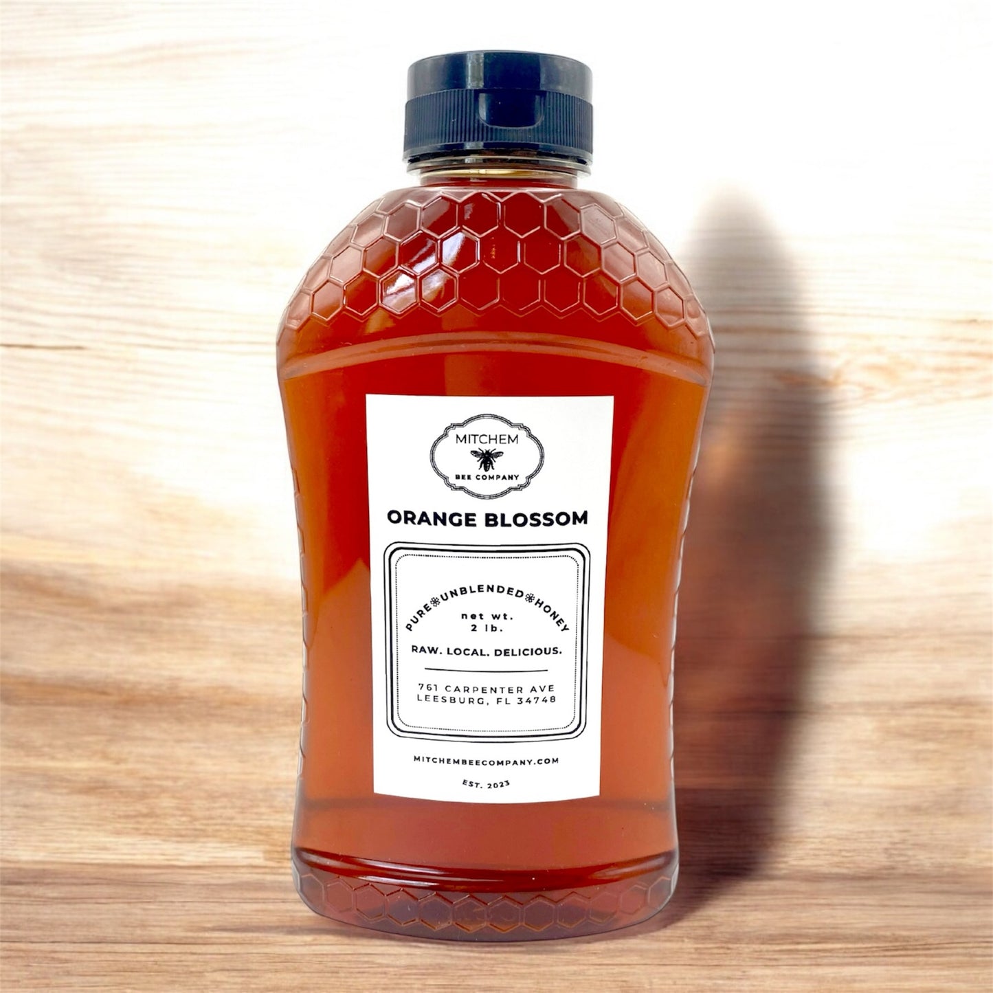 2 lb. Raw Honey - Squeeze Bottle
