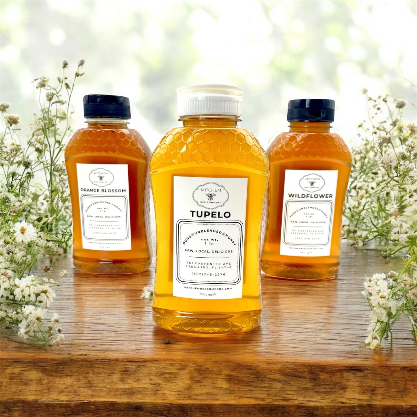 1 lb. Raw Honey - Squeeze Bottle