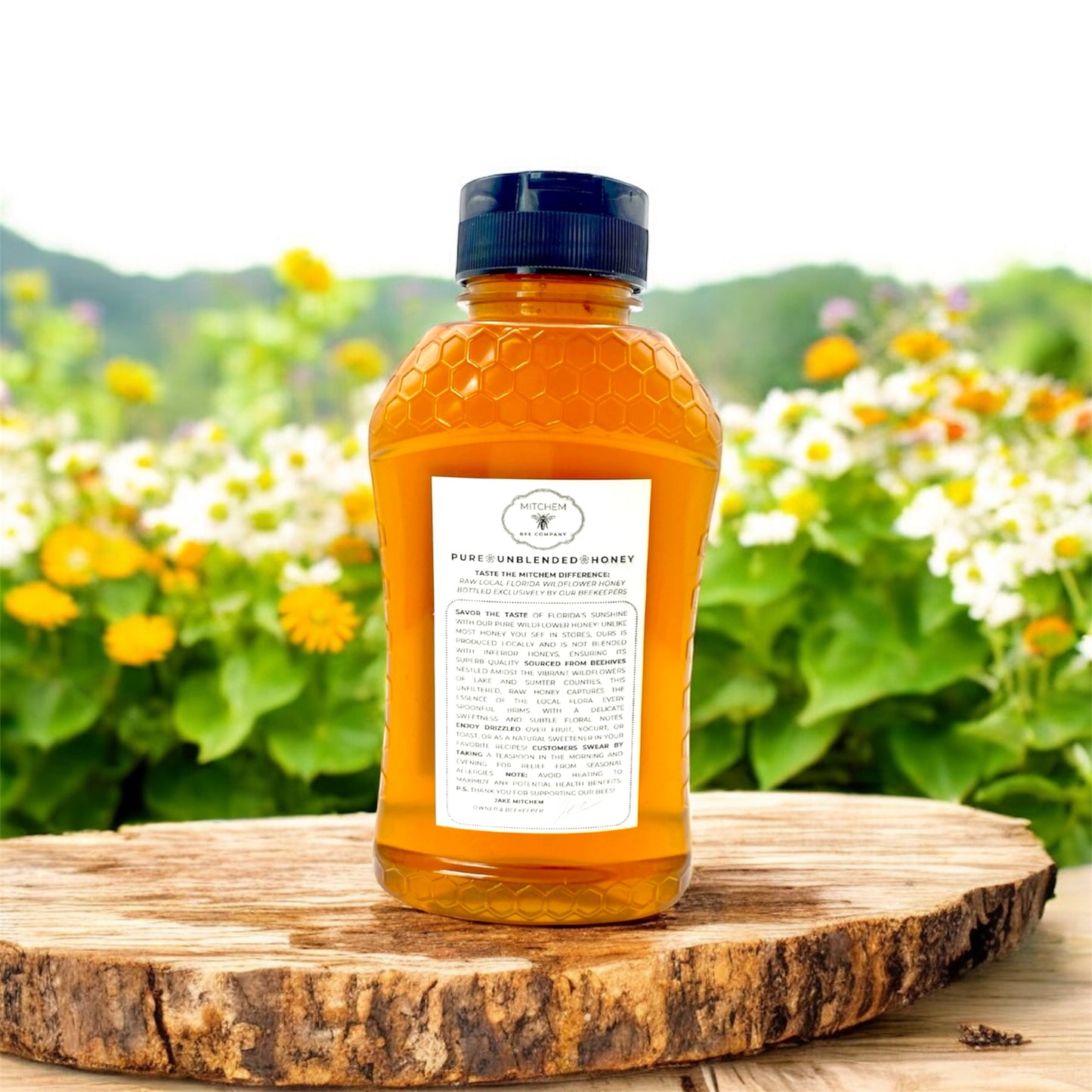 1 lb. Raw Honey - Squeeze Bottle