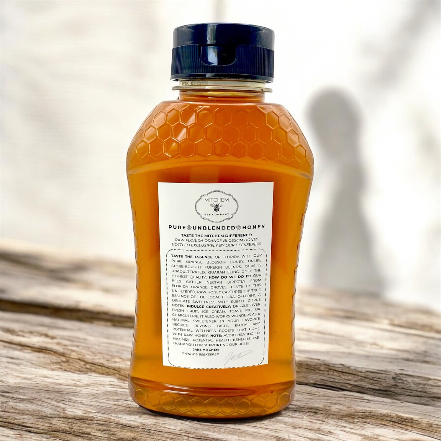 1 lb. Raw Honey - Squeeze Bottle