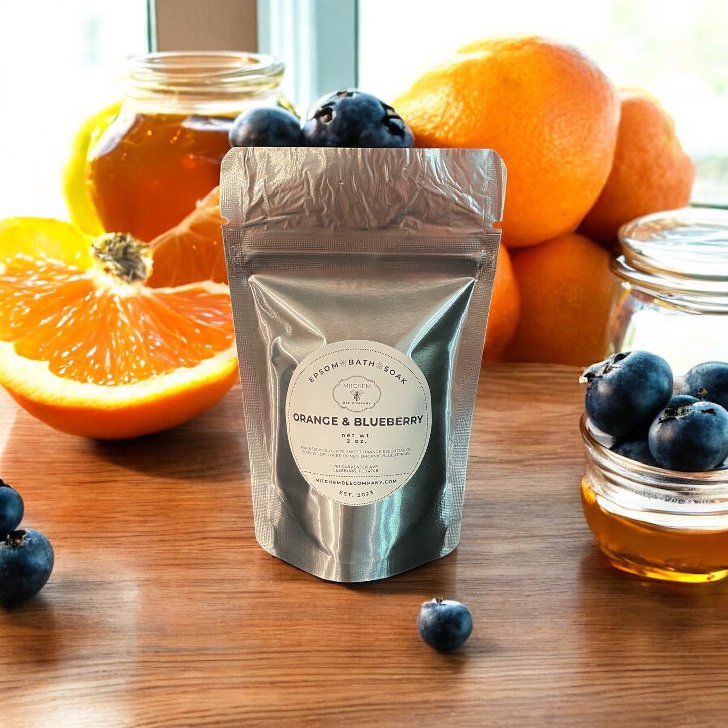 2 oz. Epsom Bath Soak - Orange & Blueberry