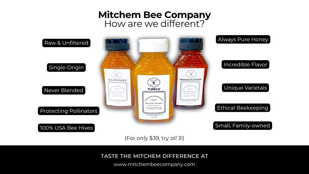 The Mitchem Difference: What Makes Our Raw Honey the Highest Quality in the USA? - Mitchem Bee Company
