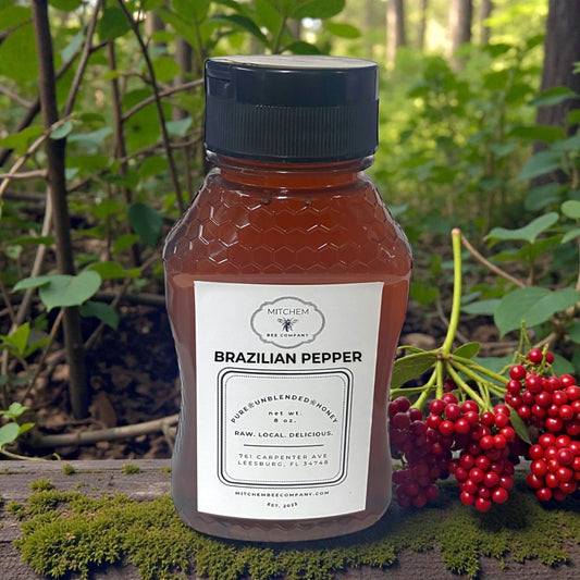 Raw, Unfiltered Florida Brazilian Pepper Honey