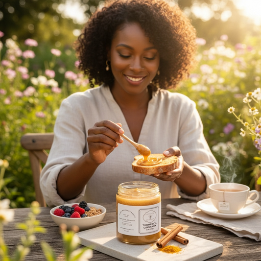 12 oz. Turmeric & Cinnamon Whipped Raw Honey - Mitchem Bee Company