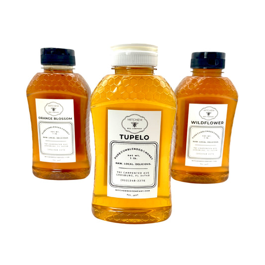 1 lb. Raw Honey - Squeeze Bottle