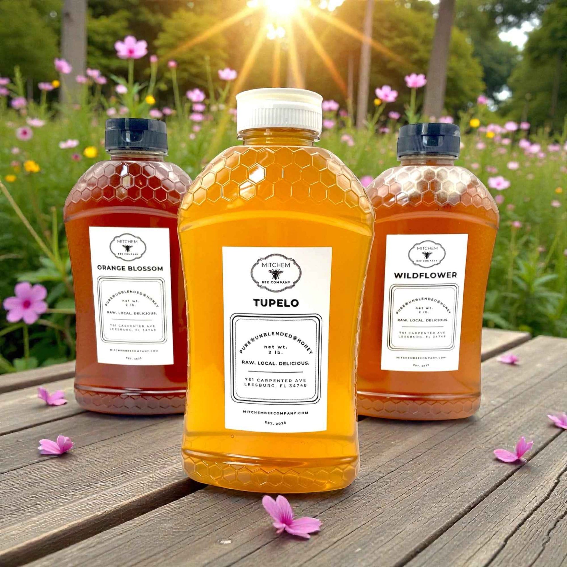2 lb. Raw Honey - Squeeze Bottle