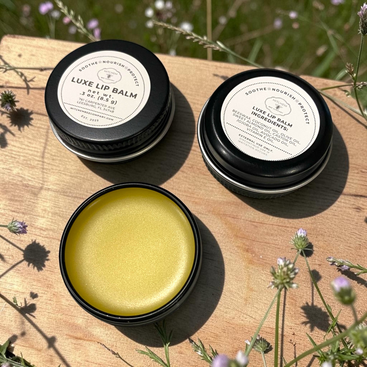 0.3 oz. Luxe Lip Balm – Natural Beeswax Lip Care