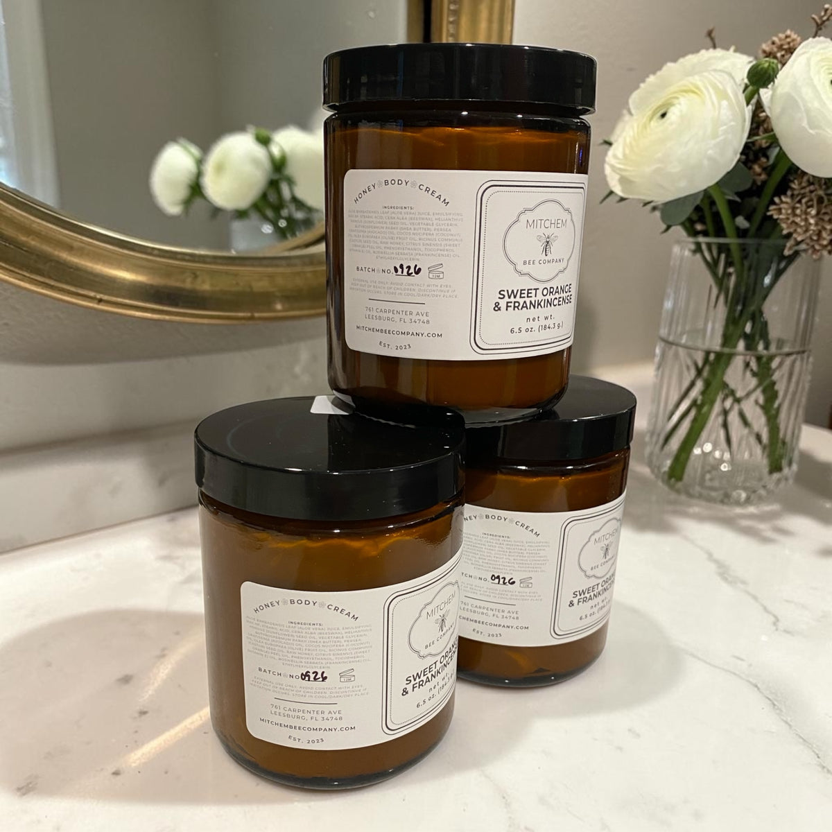 6.5 oz. Sweet Orange & Frankincense Raw Honey Body Cream