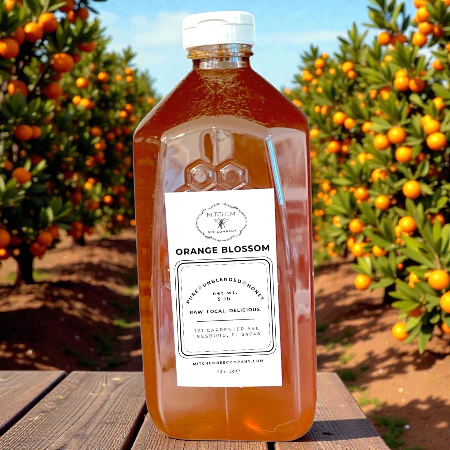5 lb. Raw Honey - Squeeze Bottle