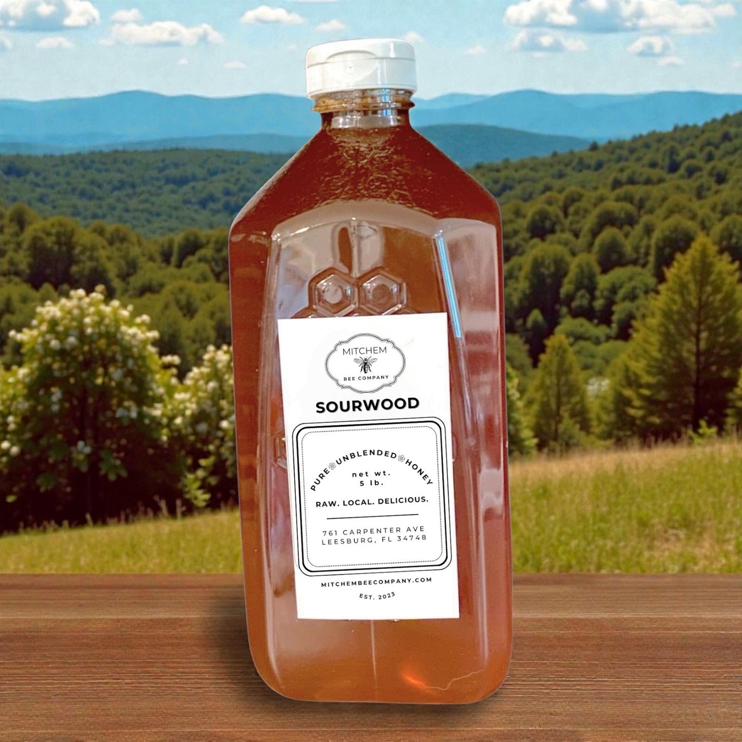 5 lb. Raw Honey - Squeeze Bottle