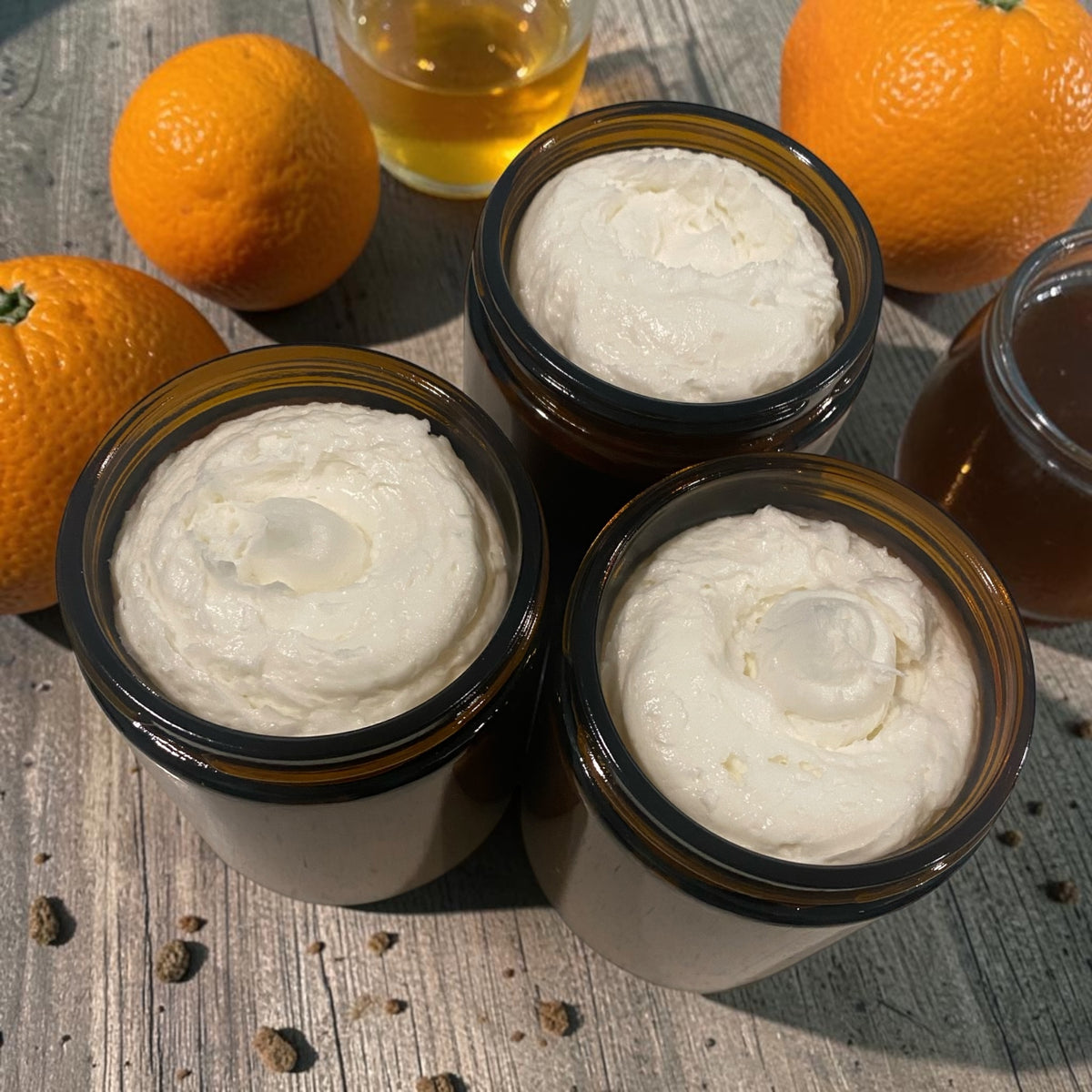 6.5 oz. Sweet Orange & Frankincense Raw Honey Body Cream