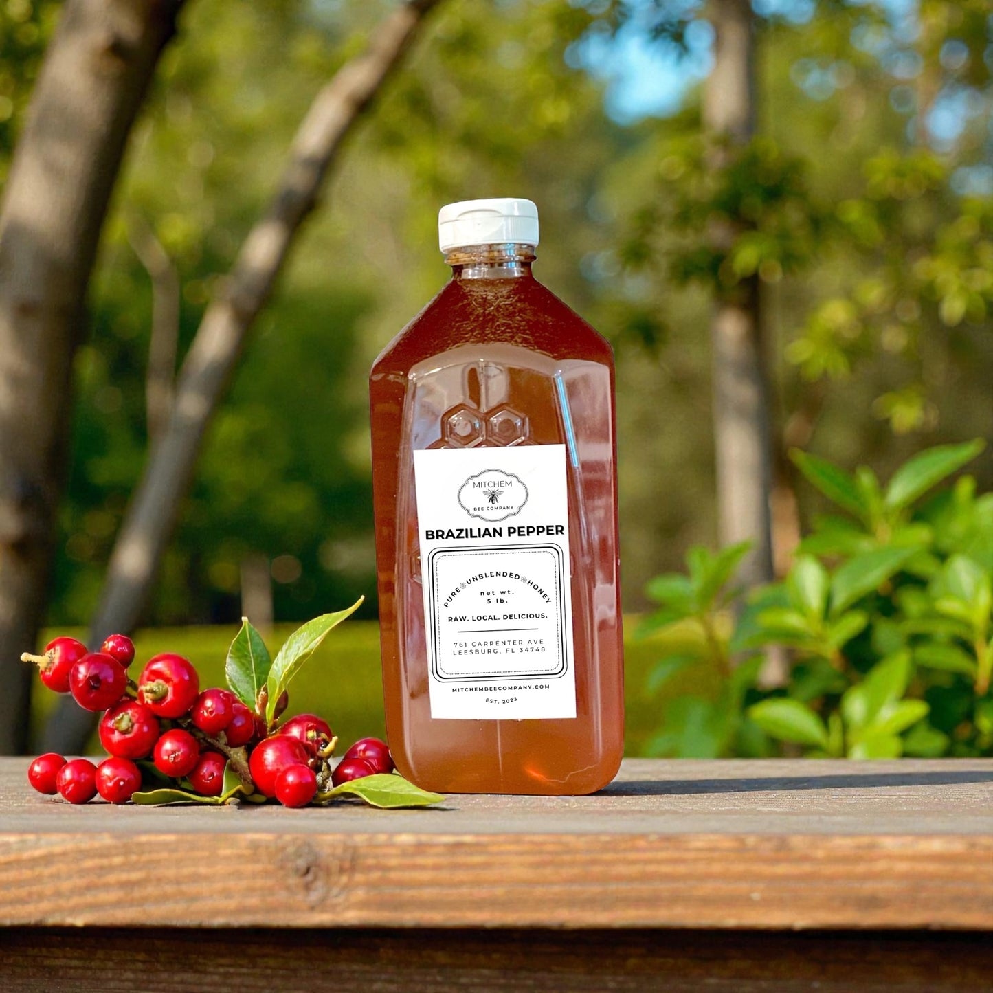 5 lb. Raw Honey - Squeeze Bottle