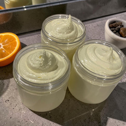 4.5 oz. Sweet Orange & Frankincense Whipped Raw Honey Sugar Scrub