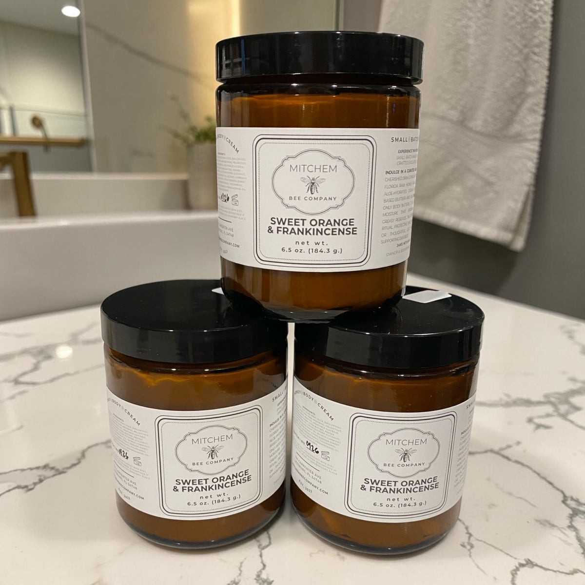 6.5 oz. Sweet Orange & Frankincense Raw Honey Body Cream