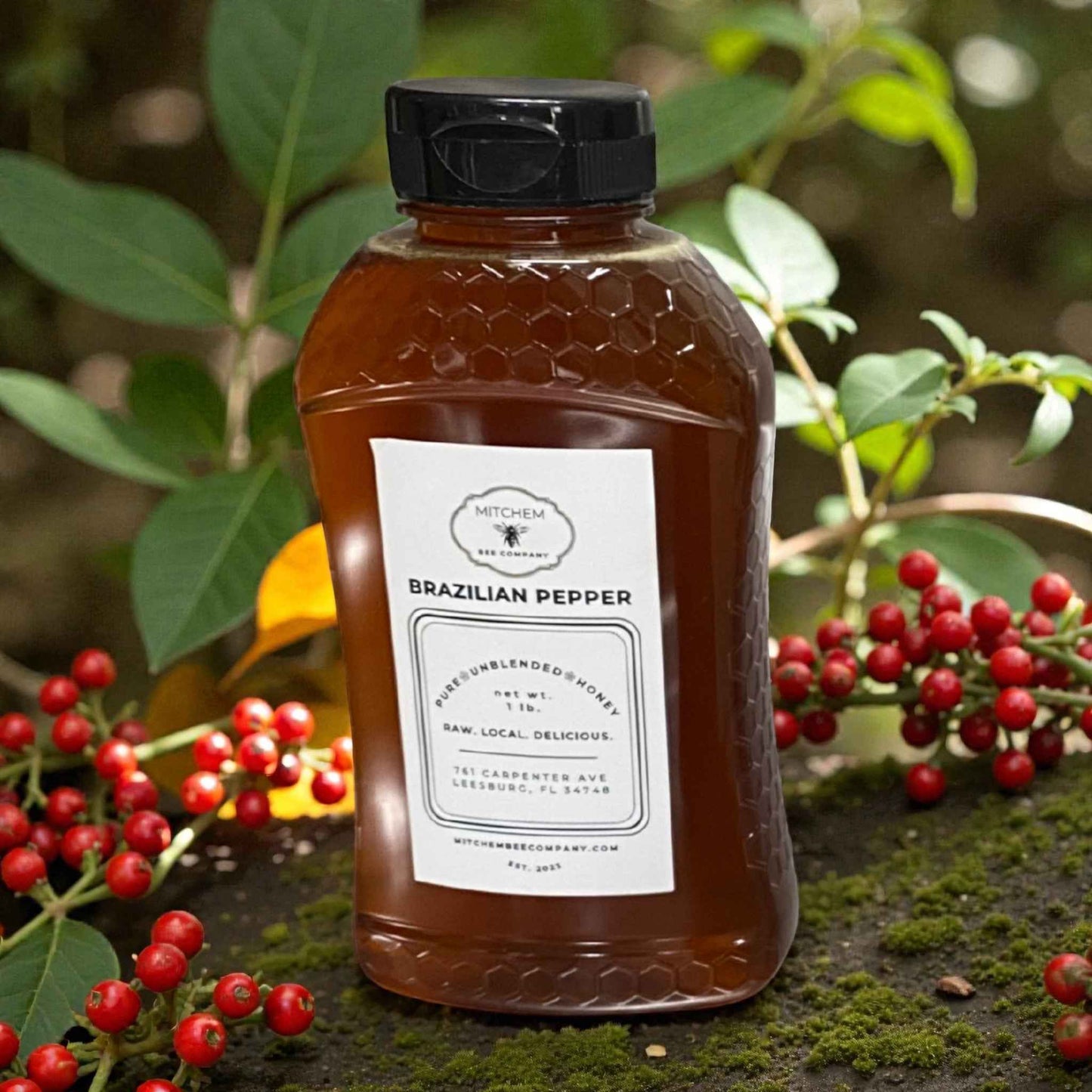 Raw, Unfiltered Florida Brazilian Pepper Honey