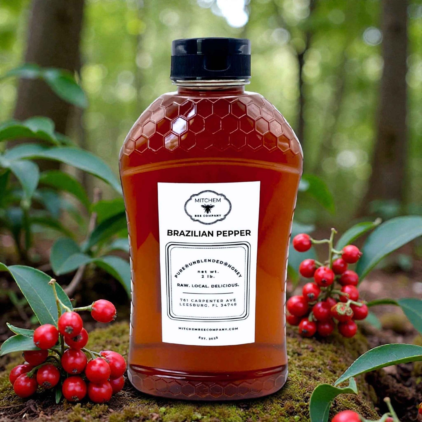 Raw, Unfiltered Florida Brazilian Pepper Honey