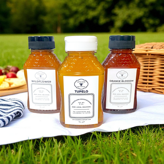 8 oz. Raw Honey Trio - Squeeze Bottle