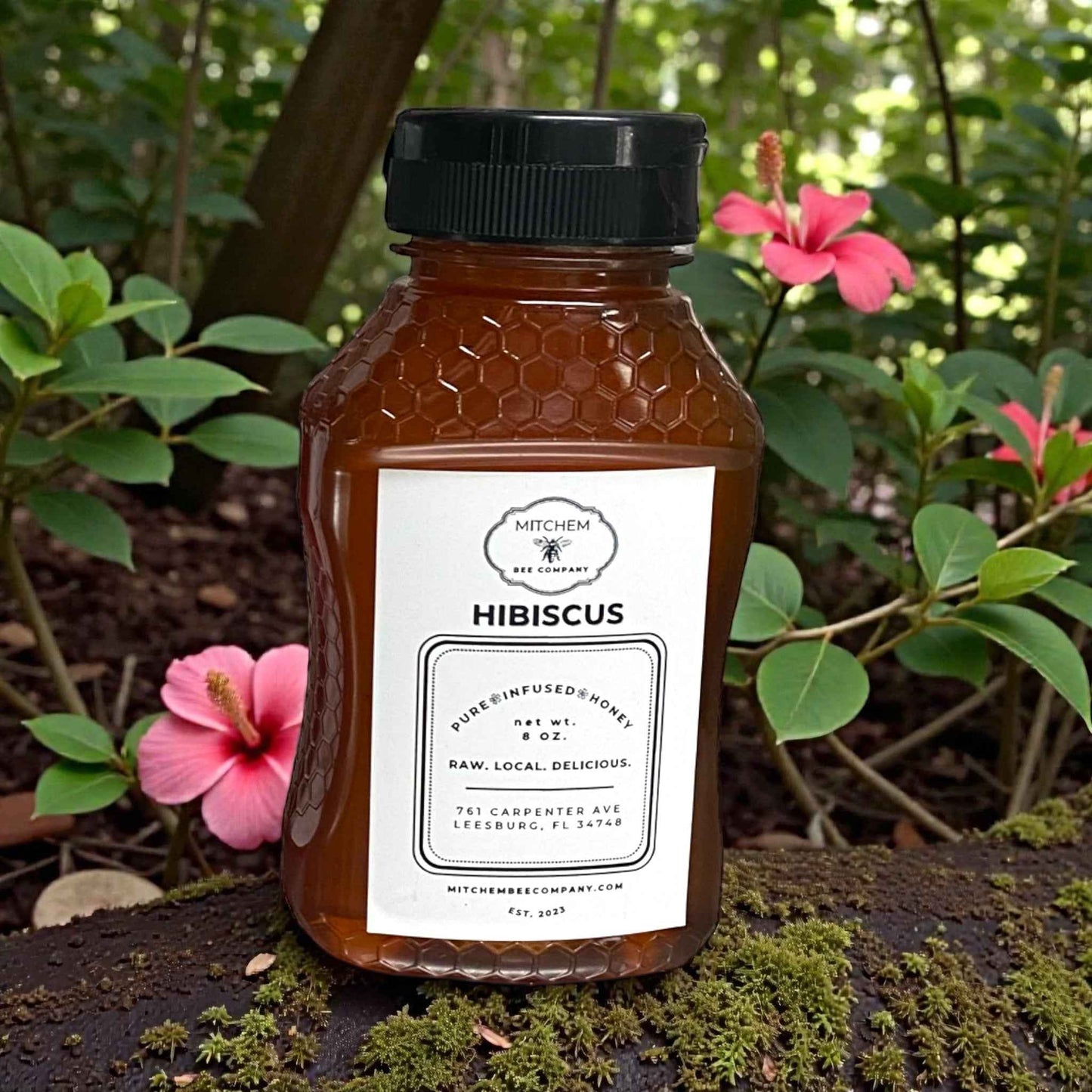 Organic Hibiscus Infused Raw Honey