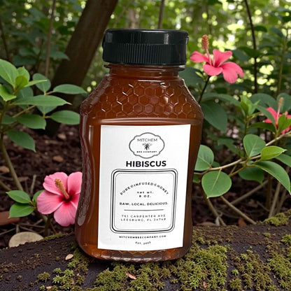 Organic Hibiscus Infused Raw Honey