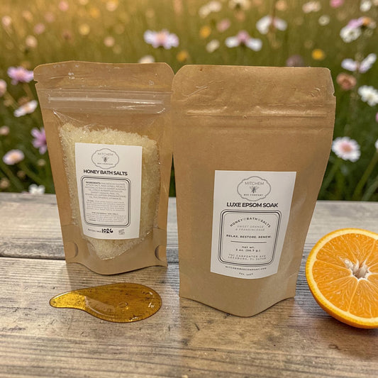 Luxe Epsom Soak – Sweet Orange & Frankincense Honey Bath Salts